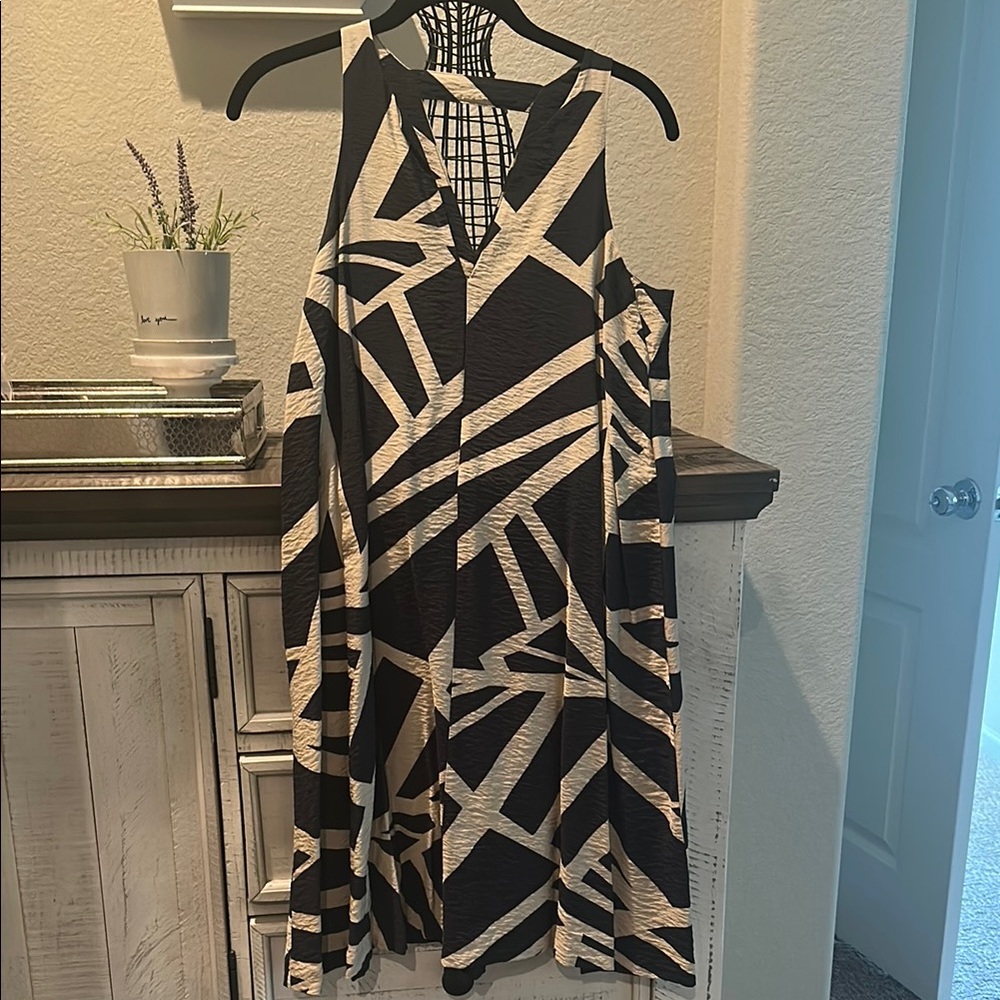 Banana Republic Factory Black and White Halter Sundress